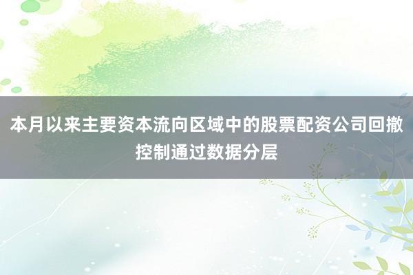 本月以来主要资本流向区域中的股票配资公司回撤控制通过数据分层