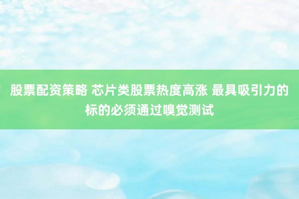 股票配资策略 芯片类股票热度高涨 最具吸引力的标的必须通过嗅觉测试