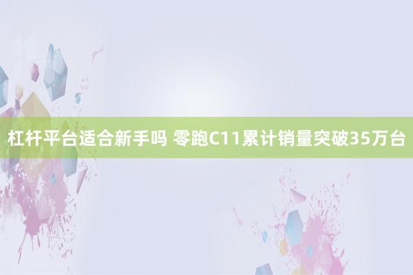 杠杆平台适合新手吗 零跑C11累计销量突破35万台