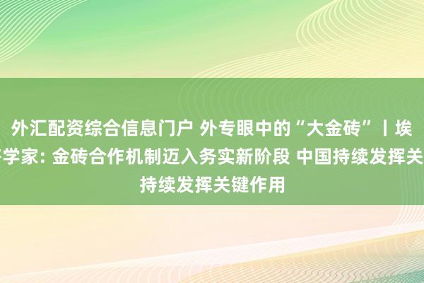 外汇配资综合信息门户 外专眼中的“大金砖”丨埃及经济学家: 金砖合作机制迈入务实新阶段 中国持续发挥关键作用